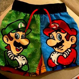 Boys Super Mario Swim Trunks